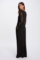 Lace t-shirt with sweetheart neckline black women