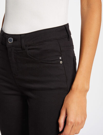 Pantalon slim taille standard noir femme