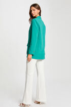 Blazer long sleeves mid-green women