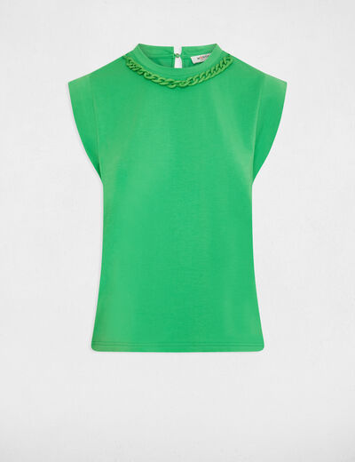 Short-sleeved t-shirt chain green ladies'