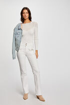 Bootcut jeans with flap pockets ivory women