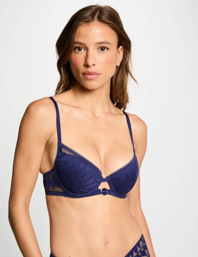 Padded bra navy blue women