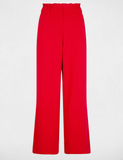 Wide leg trousers red women