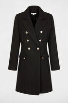 Double breasted coat black women