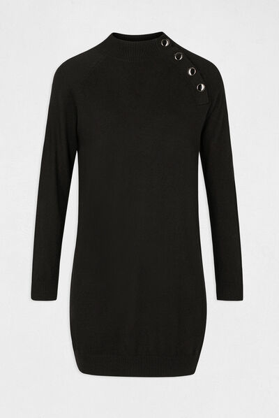 Straight jumper dress black ladies'