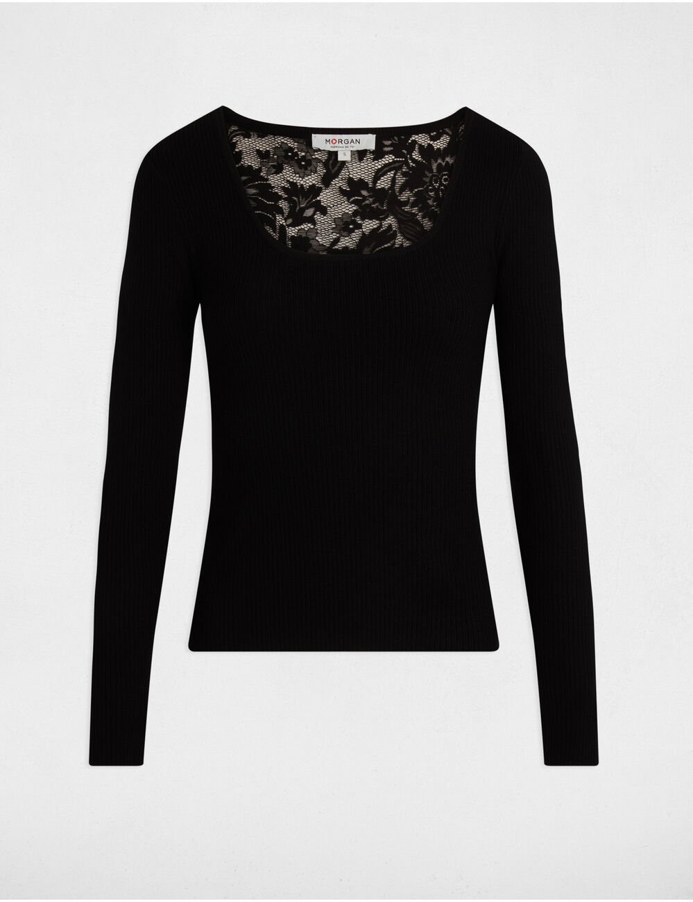 Pull manches longues noir femme