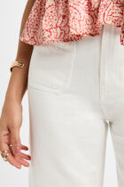 High-waisted flare jeans white women