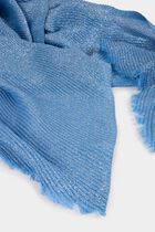 Scarf metallised threads blue women