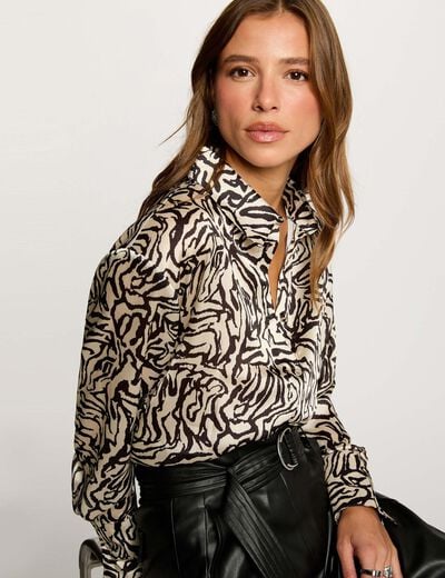 chemise imprimee manches longues multicolore femme multicolor women
