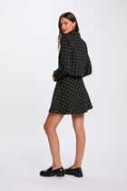 Jupe courte patineuse noir femme
