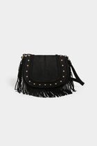 Bag croc effect and fringes black women