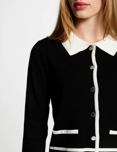 Cardigan 3/4-length sleeves black women