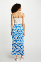 Printed A-line maxi skirt multicolored women
