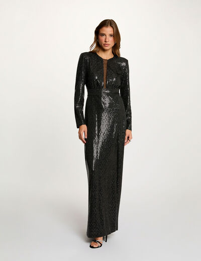 robe longue manches longues noir femme black women