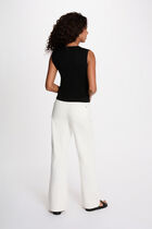 Sleeveless V-neck cardigan black women