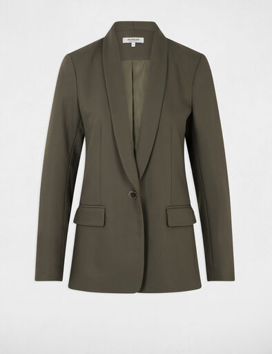 veste courte col chale vert kaki femme Veste courte col châle vert kaki femme