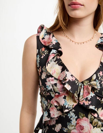 Printed maxi straight dress multicolor women