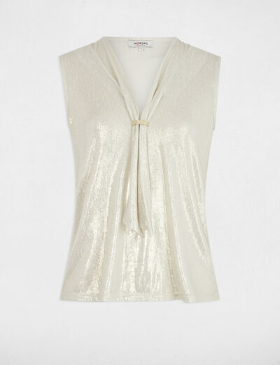 Sleeveless vest top gold yellow women