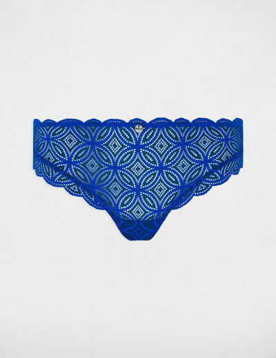 Lace briefs blue women