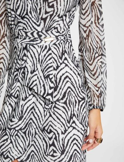 Printed wrap dress multicolored women
