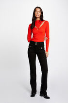 Bootcut jeans with flap pockets black women