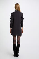 Long cardigan long sleeves anthracite grey women