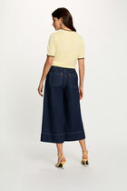Short-sleeve sweater pastel yellow women