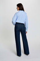 Striped long-sleeved shirt multicolor women