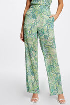 Loose straight trousers paisley print multicolored women