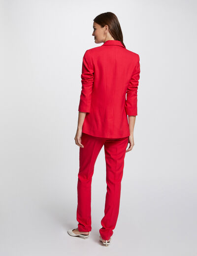 Blazer boutonné rouge moyen femme