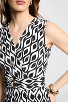 Printed fitted mini dress multicolor women