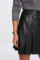 Pleated short skirt black women