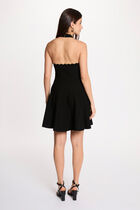 Sleeveless knitted flared dress black women
