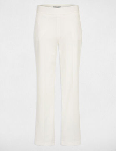 Fitted trousers with darts ecru ladies'