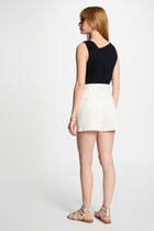 Sleeveless vest top navy blue women