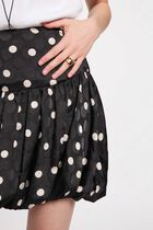 Printed bubble skirt black women