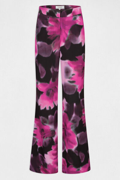 Loose wide leg trousers floral print multico ladies'