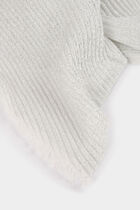 Scarf metallised threads silver color women
