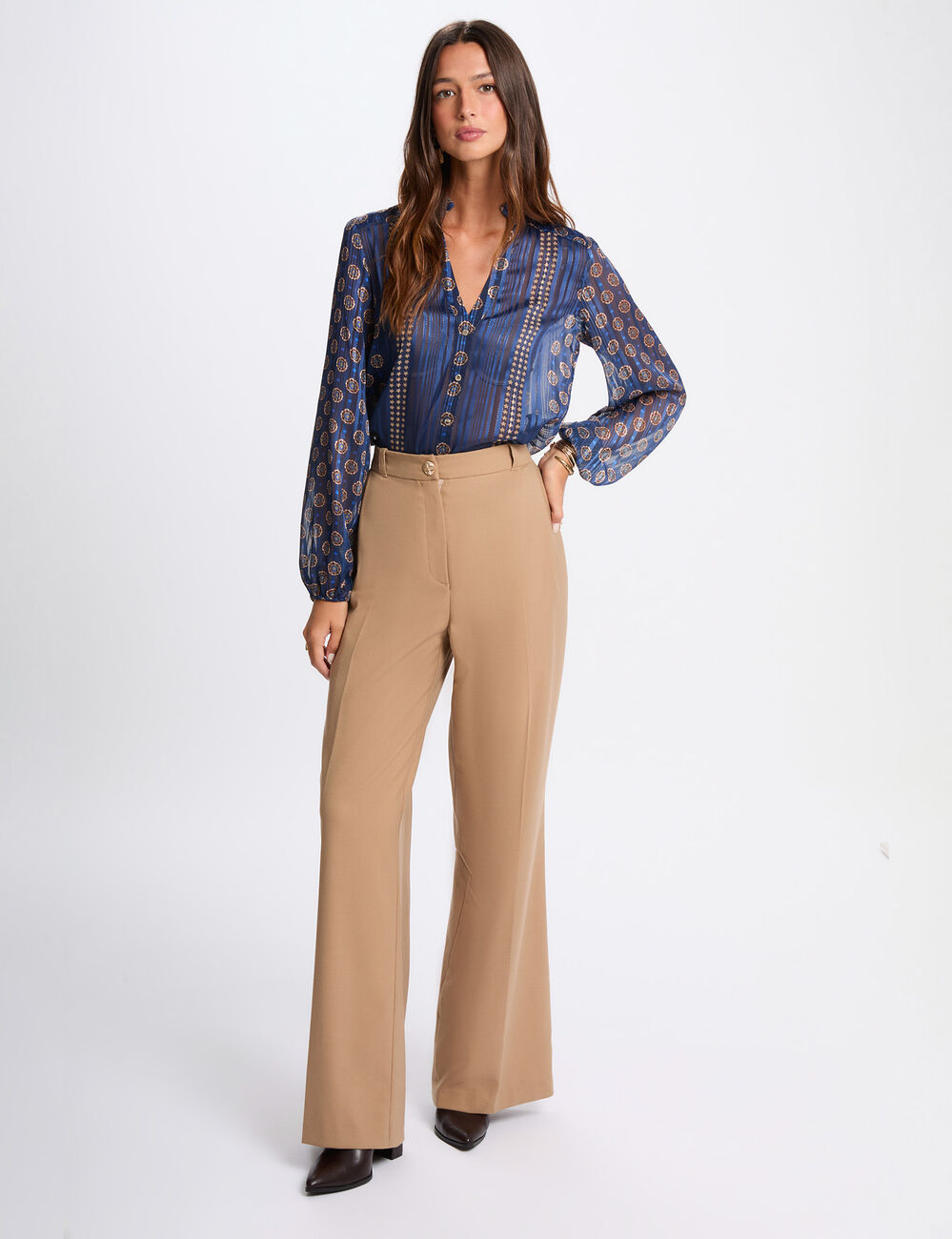 Flowy printed shirt multicolor women