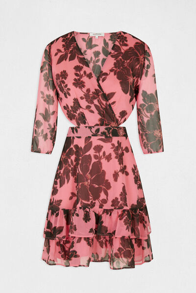 Straight dress with floral print multico ladies'