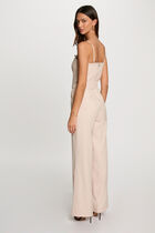 Jumpsuit with stripes light pink women