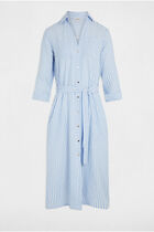 Robe droite rayée bleu femme
