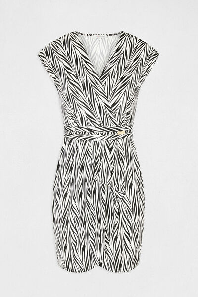 Fitted dress with geometric print multico ladies'