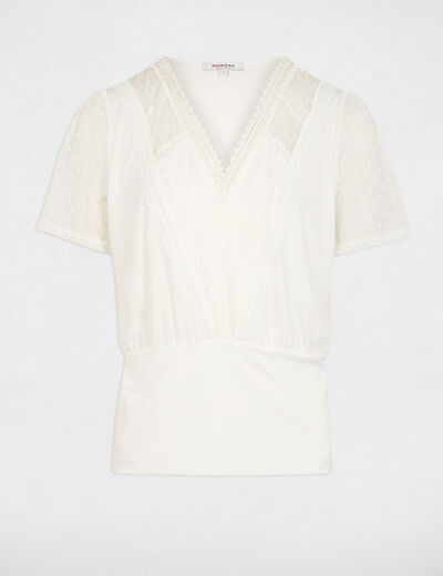 Short-sleeved t-shirt white women