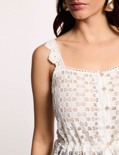 Sleeveless vest top white women