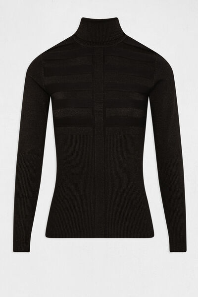 Long-sleeved jumper with turtleneck black ladies'