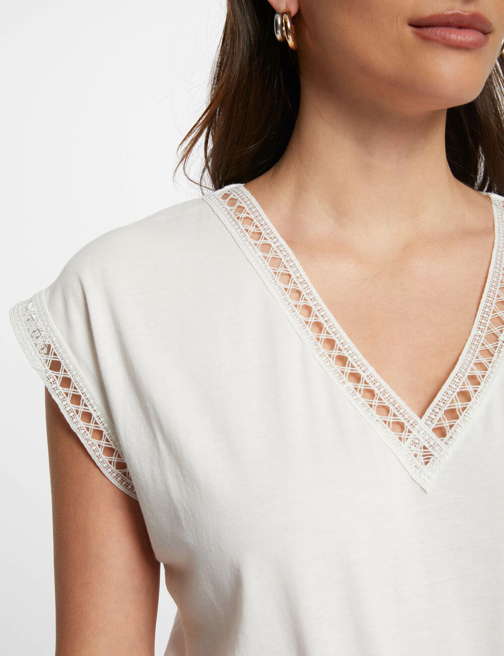 Short-sleeved t-shirt ecru women