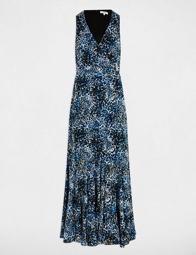Printed maxi straight dress multicolor women