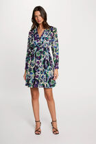 Printed mini A-line dress multicolor women