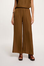 Flowy wide-leg trousers camel women